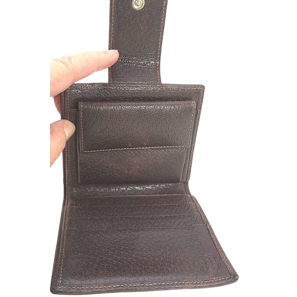 Gucci Abbey D-Ring Compact Monogram Canvas Leather Bifold Wallet‎ Brown Gold - Picture 5 of 7